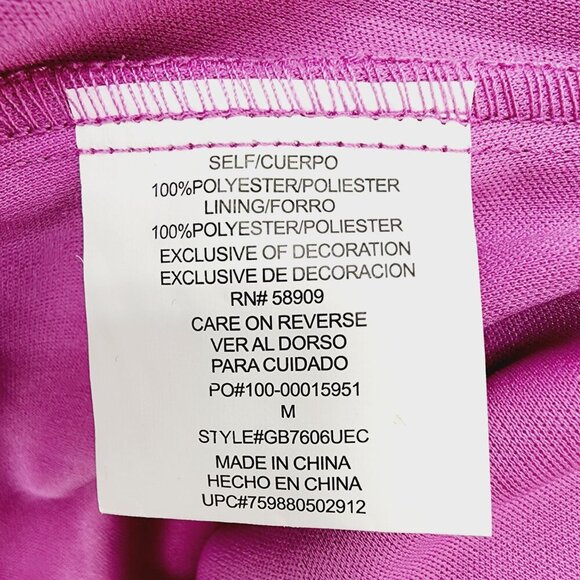 GB Mini Dress Womens Lace Yoke Sleeveless Medium Pink Polyester - Picture 3 of 12